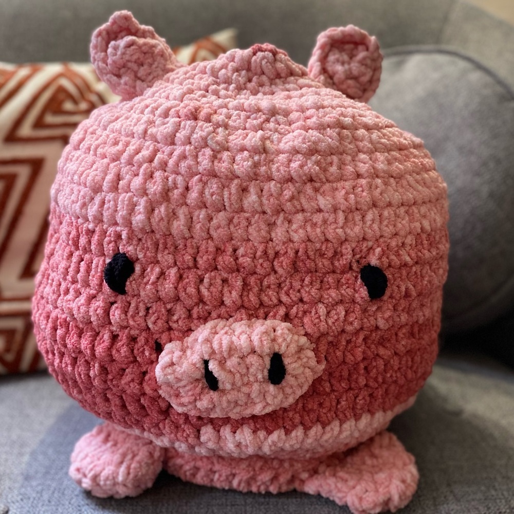 Crochet Pig 🐖 Squish pillow